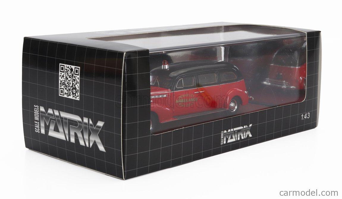 Packard Henney Ambulance 1941 Rouge – Matrix 1/43 En Résine (MX41601-052)