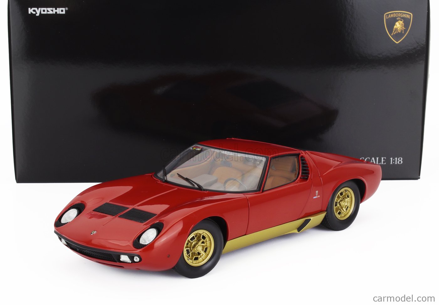 KYOSHO 08314R Scale 1/18 | LAMBORGHINI MIURA P400 1968 RED GOLD