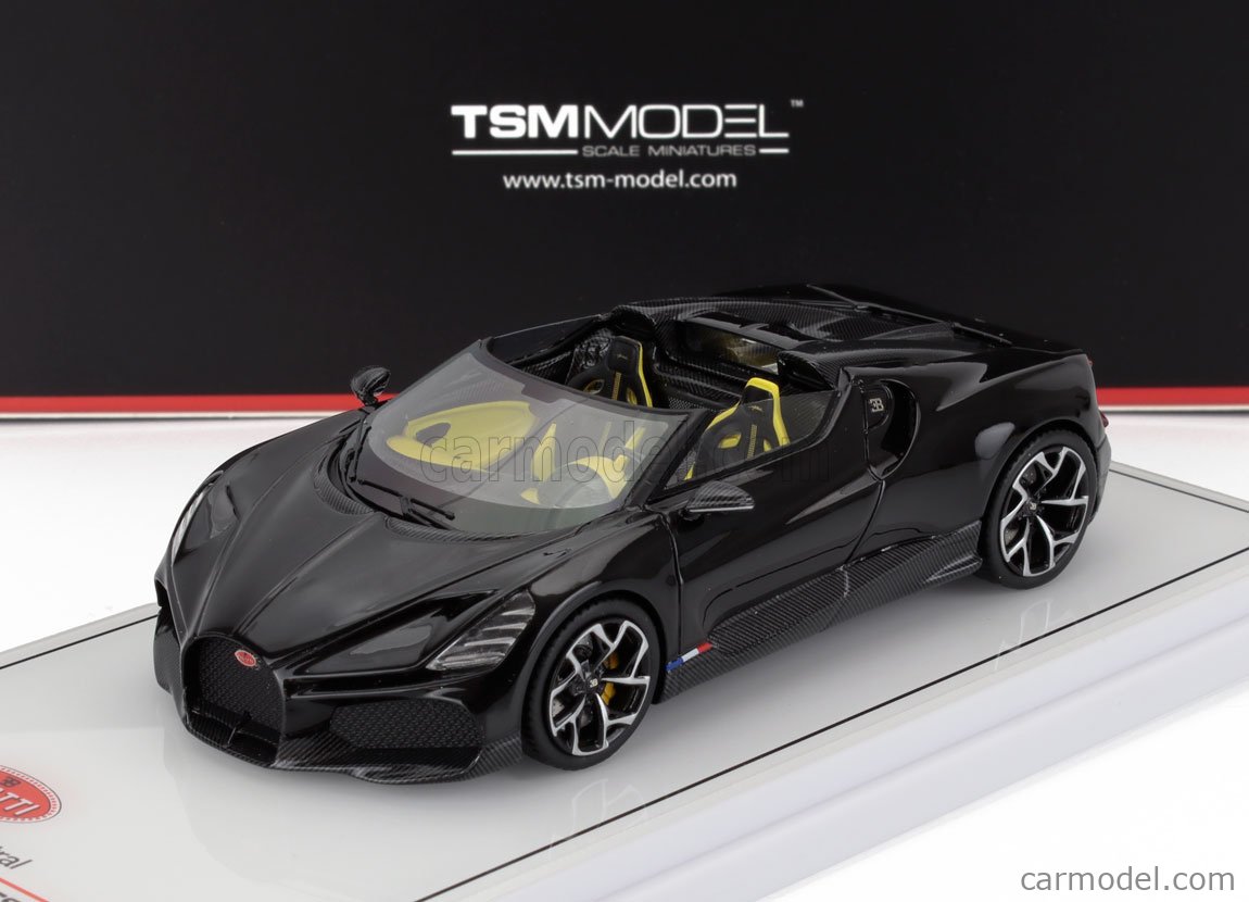 TRUESCALE TSM430821 Scale 1/43 | BUGATTI W16 MISTRAL 2023 BLACK