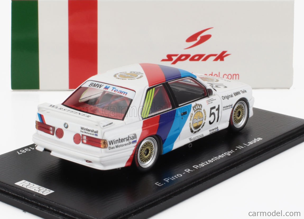 Miniature SPARK 1/43 BMW E30 M3 #51 Monza 1987 - E. Pirro