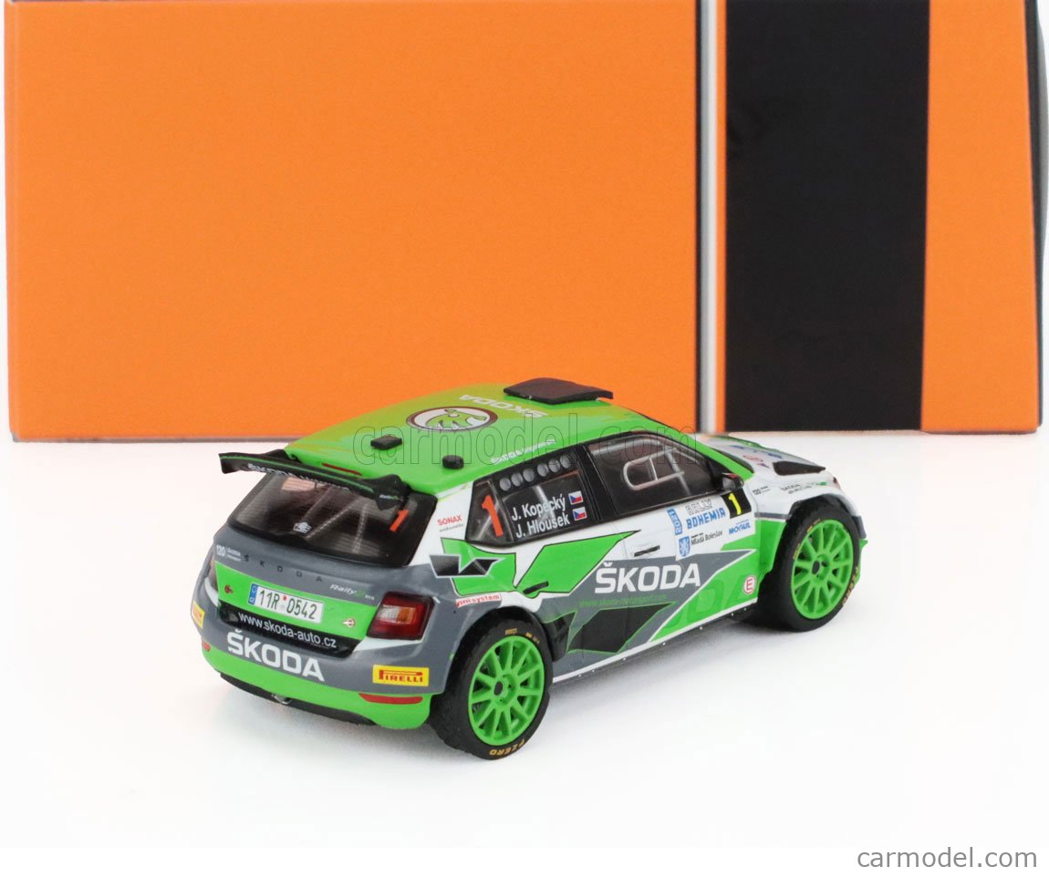 Miniature IXO 1/43 - Škoda Fabia Rally2 Evo - Kopecký - Rallye Bohemia 2021 - Neuve
