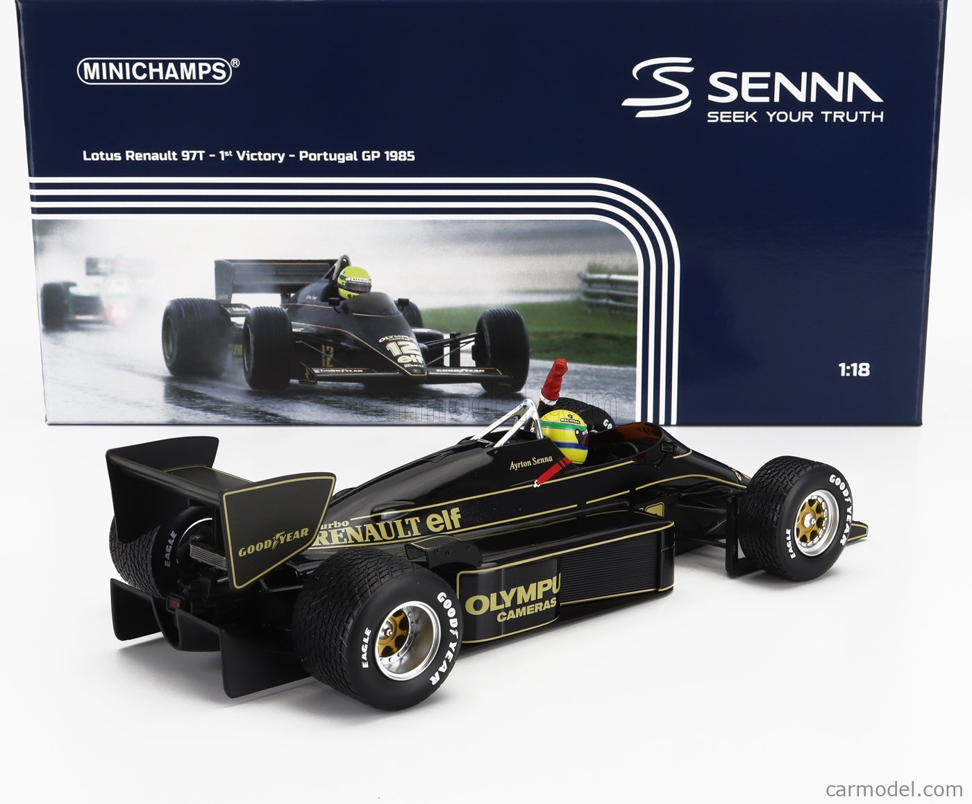 Ixo PremiumX Lotus Renault 97T Ayrton Senna Modellauto 1:18 - Portugal GP 1985 Sammlerstück