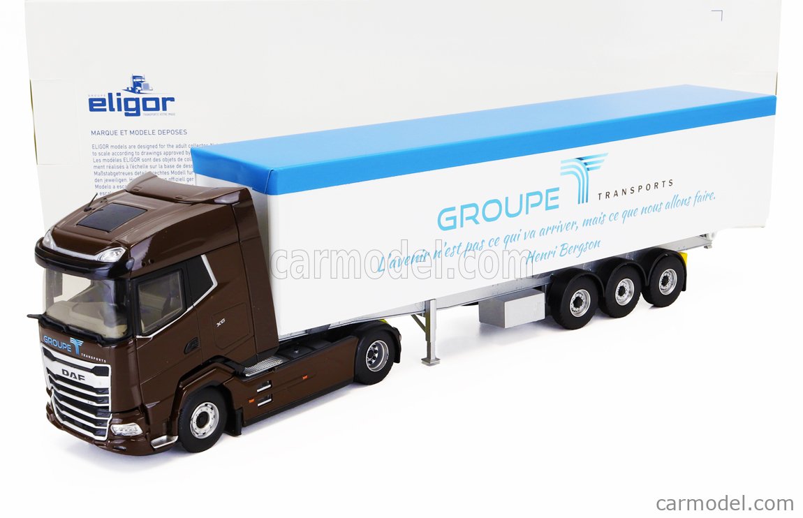 Camion DAF XG 4x2 Avec Remorque 3 Essieux Transports AGENEAU Scale 1/43 ELIGOR Neuf