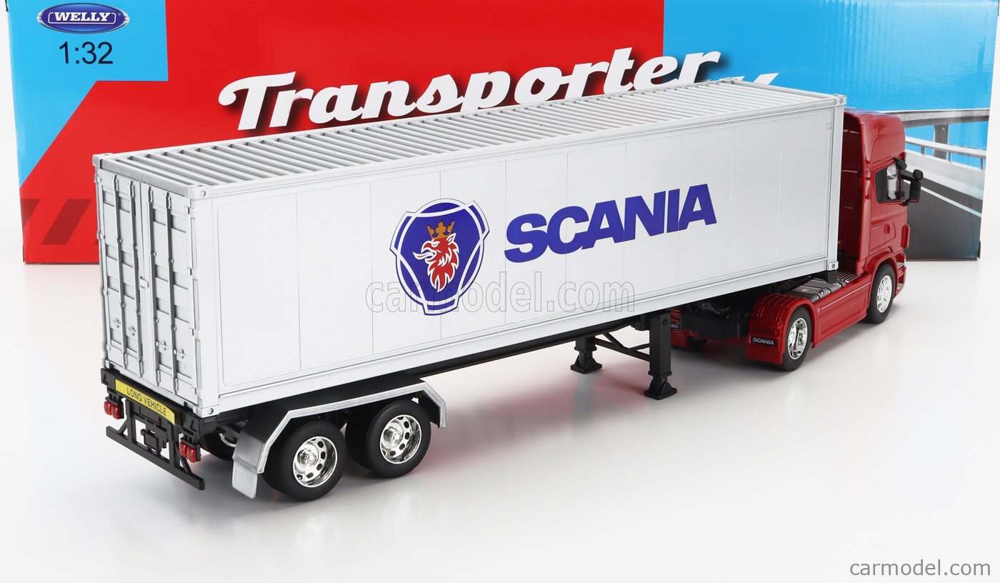 WELLY WE32671SR Scale 1/32 SCANIA R730 V8 TRUCK CASSONATO 2015