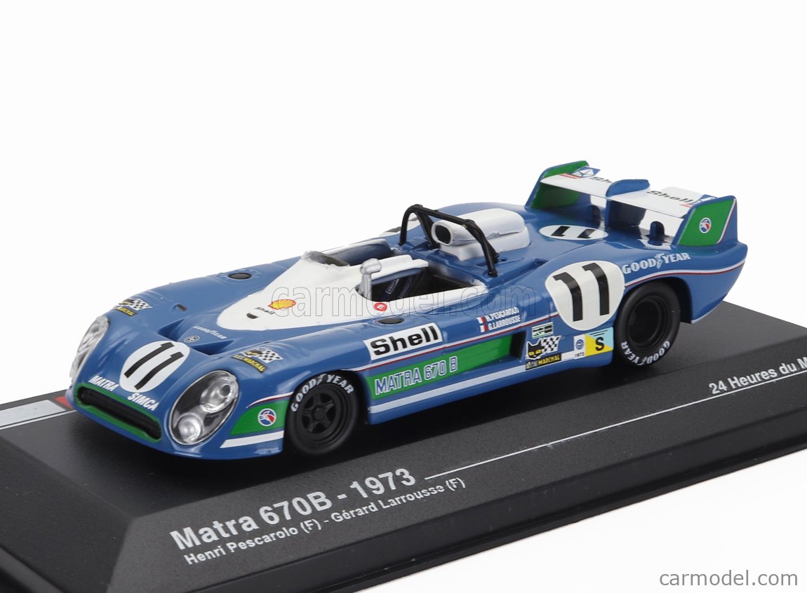 Edicola Matra Simca Ms670b 3.0l V12 Team Matra Sport N 7 Winner 24h Le Mans 1974 Henri Pescarolo Gerard Larrousse 1 43 Bluette Zelena Bila 1