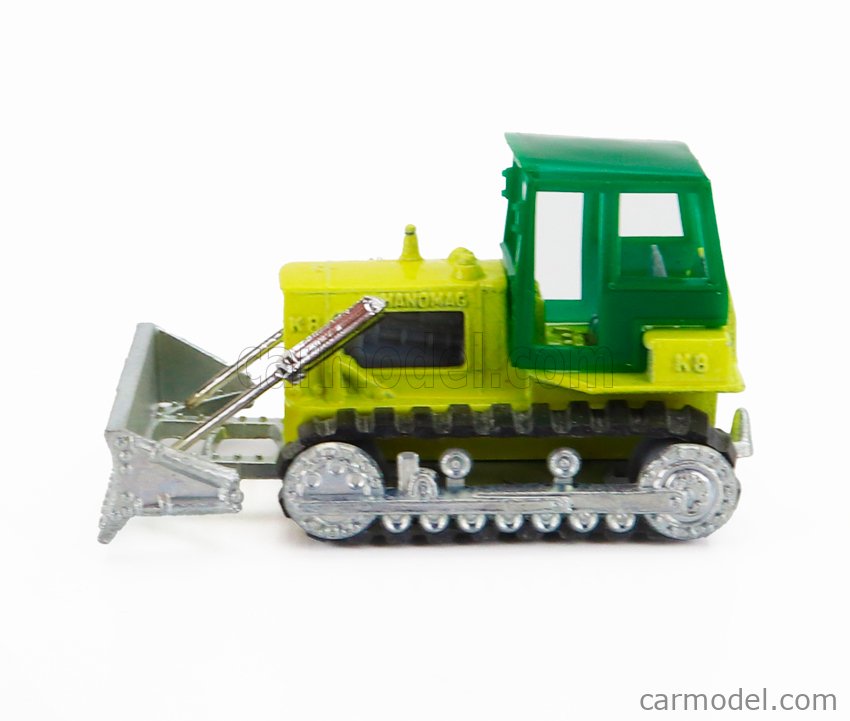 Bulldozer Miniature Majorette 1/60 - Modèle De Chantier Jaune, Marque Verre, Neuf