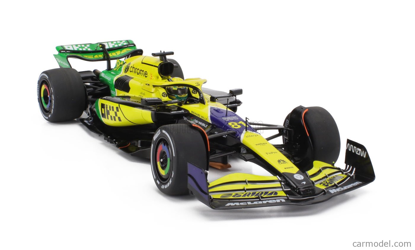 Solido 1:18 McLaren F1 Team MCL38 Jaune Lando Norris Monaco GP 2024 - Voiture Miniature Officielle