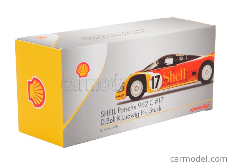 Modèle Réduit SPARK Porsche 962C #17 Shell - 2ème Aux 24H Du Mans 1988 - Échelle 1/64