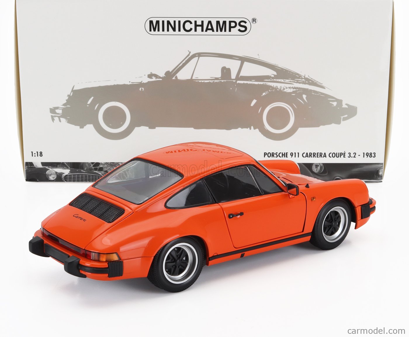 Modèle Réduit Porsche 911 Carrera 3.2 Cabriolet 1983 1:18 Minichamps - Gris Métallisé
