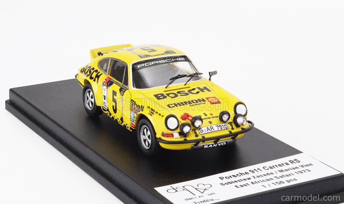 Achetez TRFDSN238 - Trofeu 1:43 TROFEU Porsche 911 Carrera Rs Coupe #19 Rally Tap 1973 Americo Nunes Antonio Morais Light Blue Orange TRFDSN238 ( - Voitures de rallye miniatures
