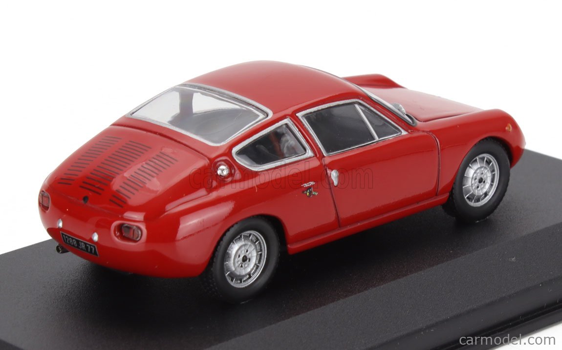 Maquette Abarth 1000 Bialbero Berlinette Zagato 1962 Rouge 1:43 - Kit Résine Monté
