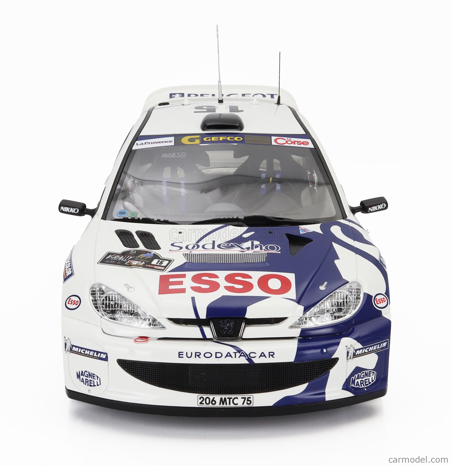 OTTO 1/12 プジョー 206 WRC #15 ツールドコルス 1999 京商 ミニカー | OttO mobile 1/12 プジョー 206 WRC ツール・ド