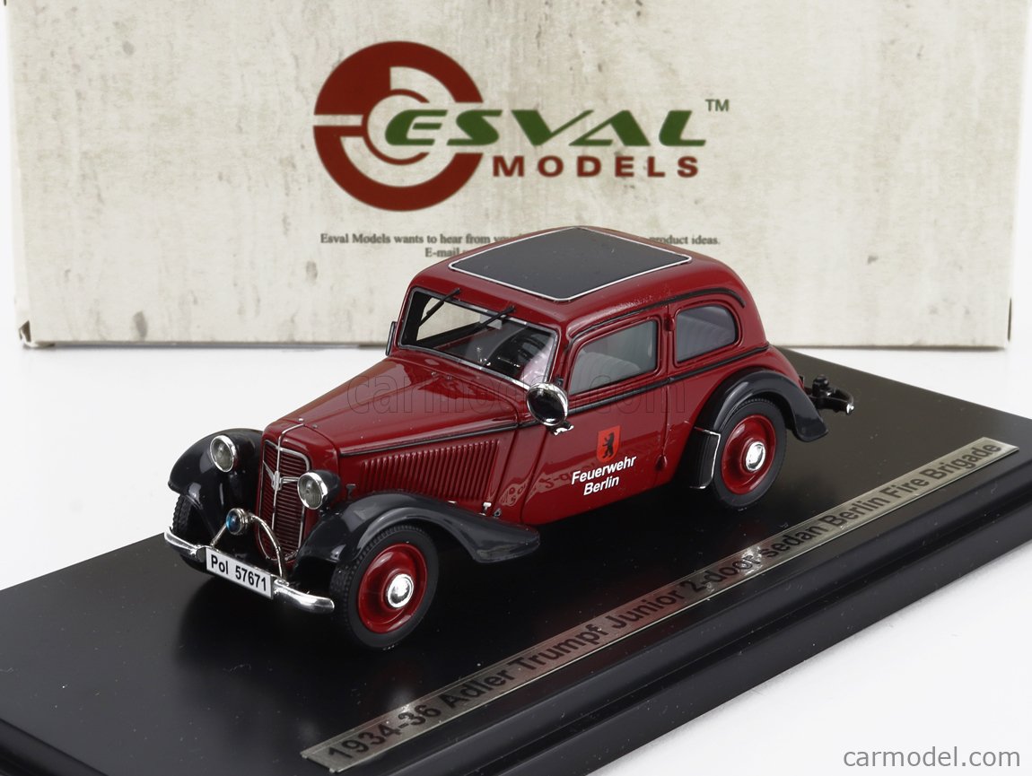 Esval 1/43 Berlin Pompiers Adler Trumpf Junior, 2 Portes, état Neuf