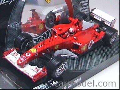 HOTWHEELS 1/24 FERRARI & CD-ROM 2002 Schumacher Formula 1 F1 Racing Car Model 