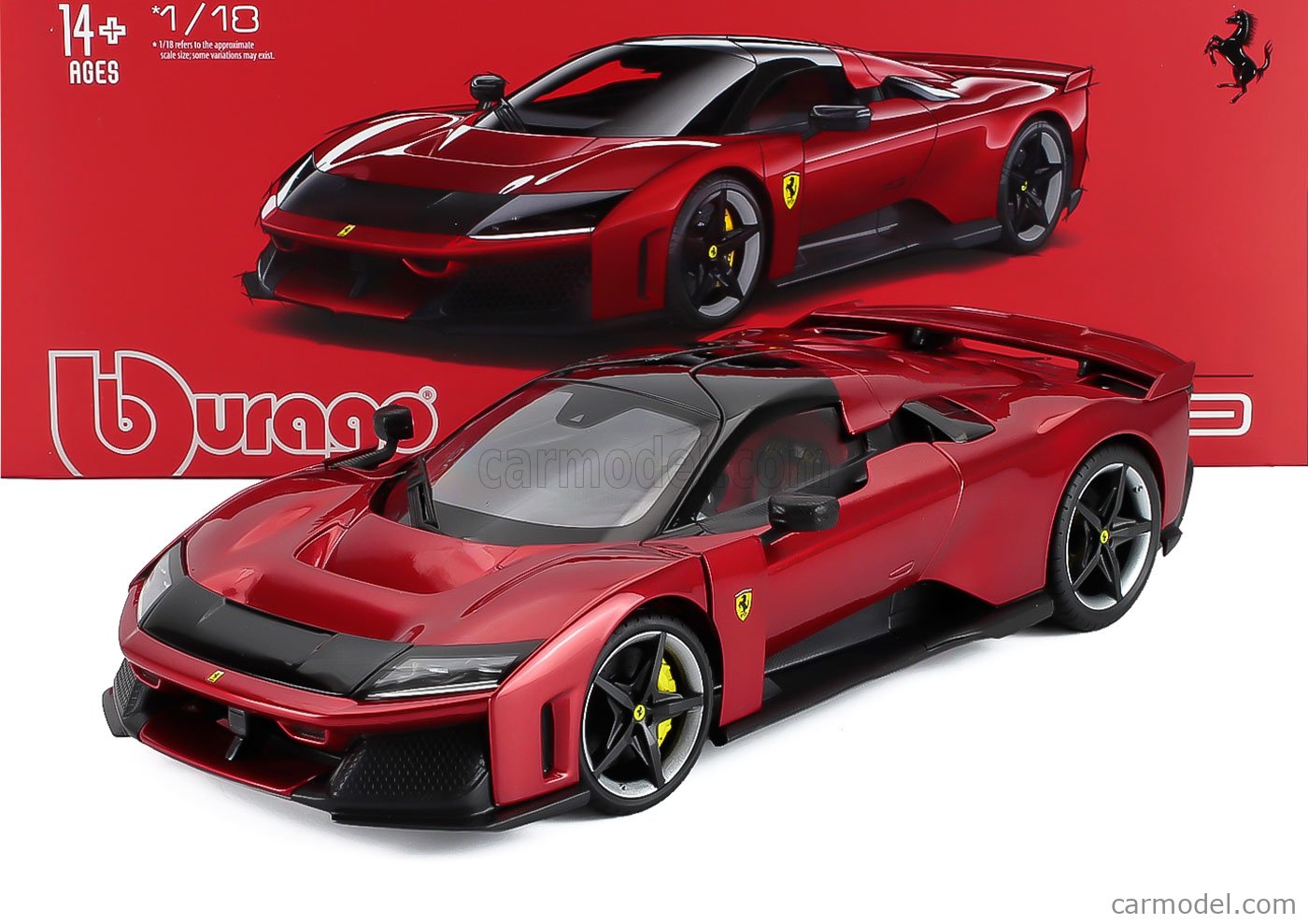 BURAGO 18-16919 Scale 1/18 | FERRARI F80 2024 - SILVER BLACK