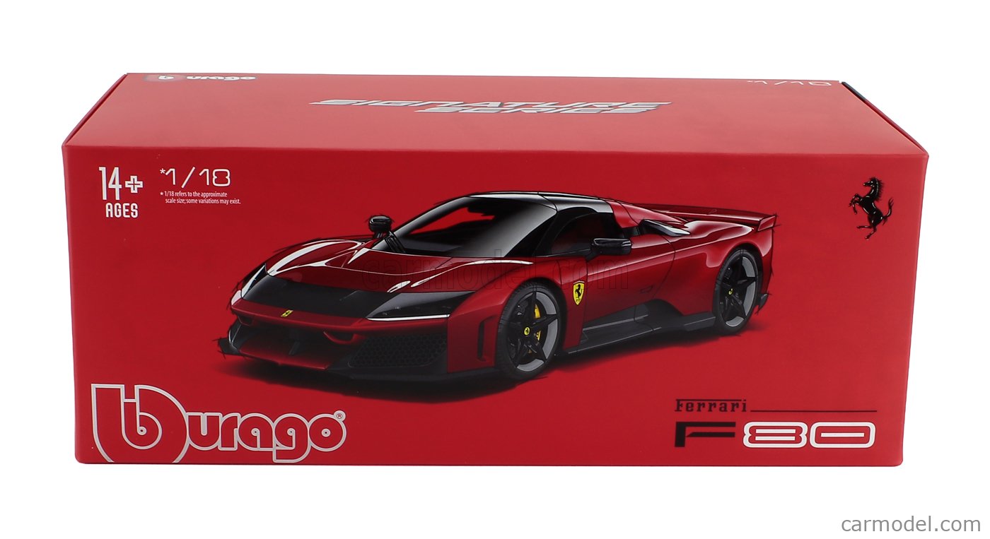 BURAGO 18-16919 Scale 1/18 | FERRARI F80 2024 - SILVER BLACK 