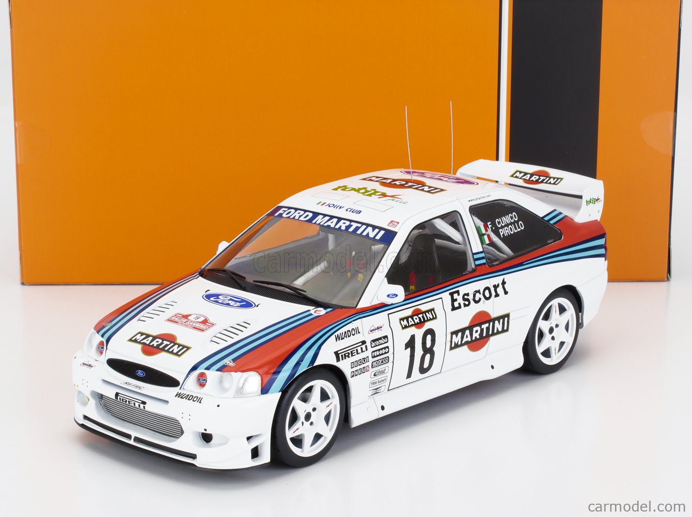 Ford Escort #18 Cunico / Pirollo WRC Rallye Sanremo 1998 a 1/18 IXO 18RMC171A Ford Escort #18 Cunico / Pirollo WRC Rallye Sanremo 1998 a 1/18 IXO 18RMC171A