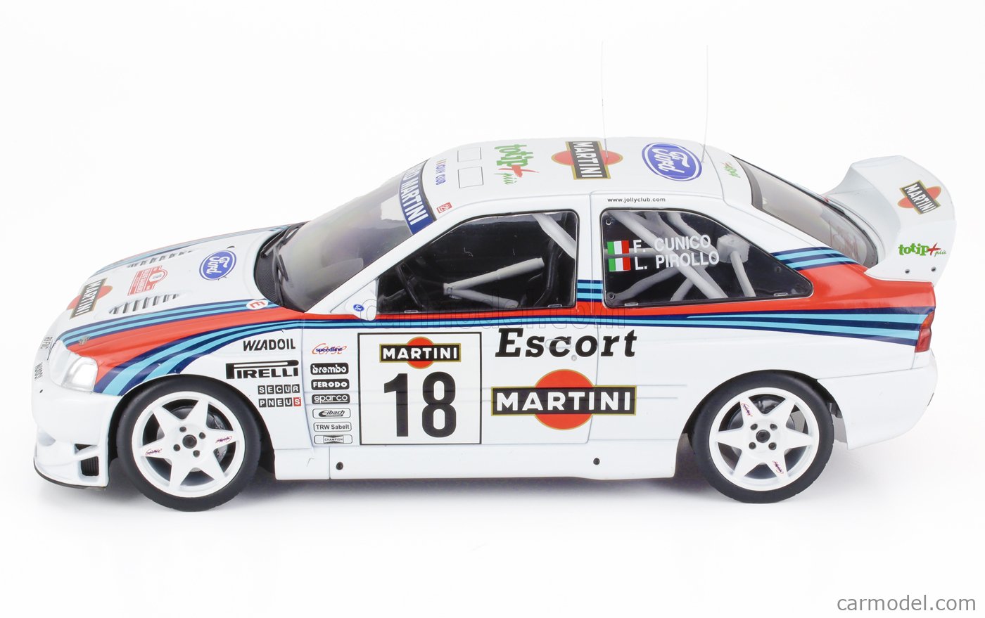 Décalcomanie Ford Escort WRC Martini – F. Cunico, Sanremo 1997, DnF