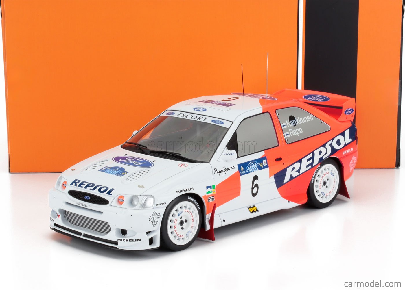 ミニカー　1/18 Ford Escort RAC Rally Ford Repsol 1997 OMP #5(ホワイト×オレンジ×レッド) [39750] UT Models 1/18 - 39750 Ford ESCORT RS Cosworth RAC Rally