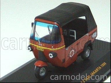 IXO-MODELS CLC087 Scale 1/43 | BAJAJ TAXI JAKARTA 1990 ORANGE