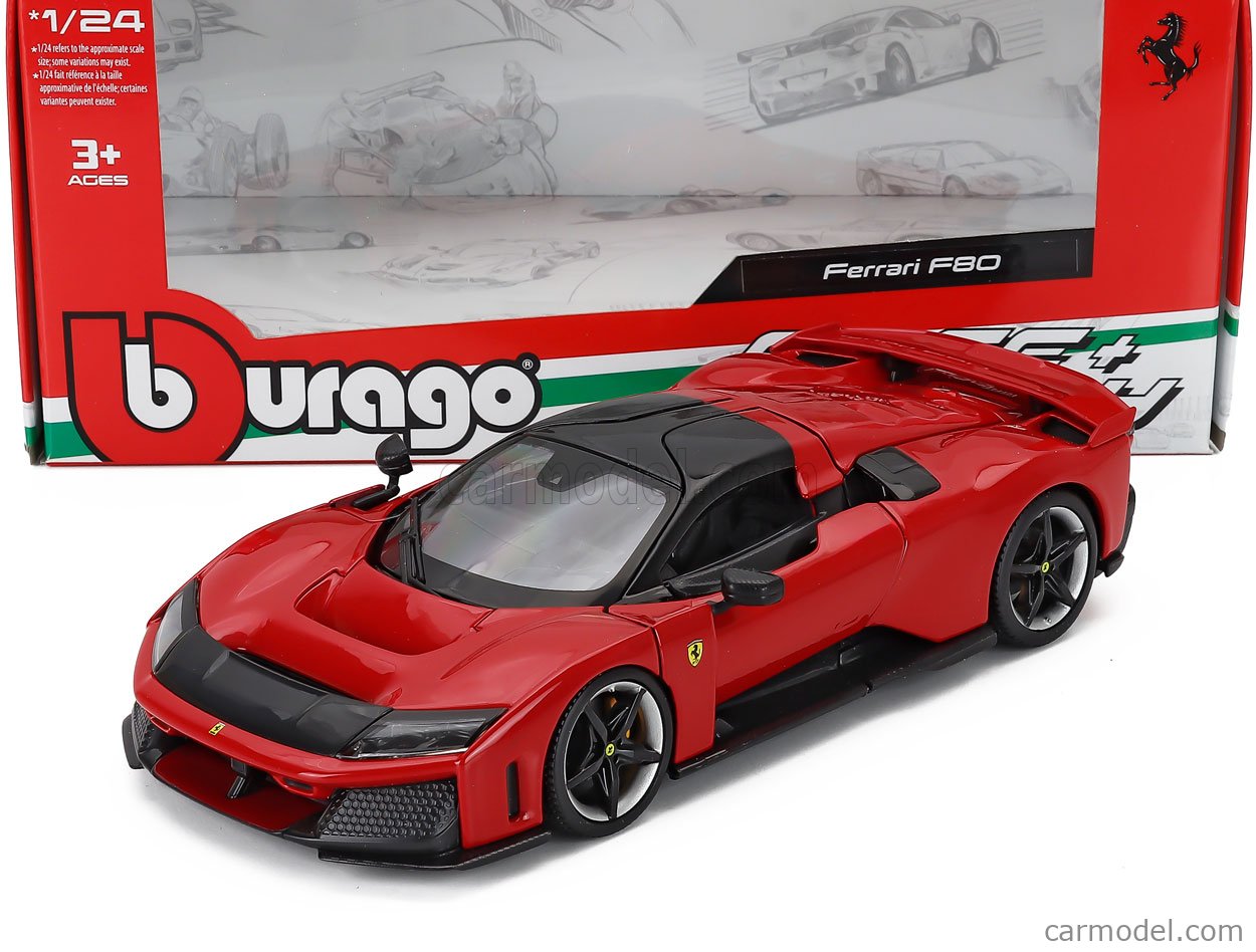 BURAGO 18-26034R Scale 1/24 | FERRARI F80 2024 ROSSO CORSA - RED