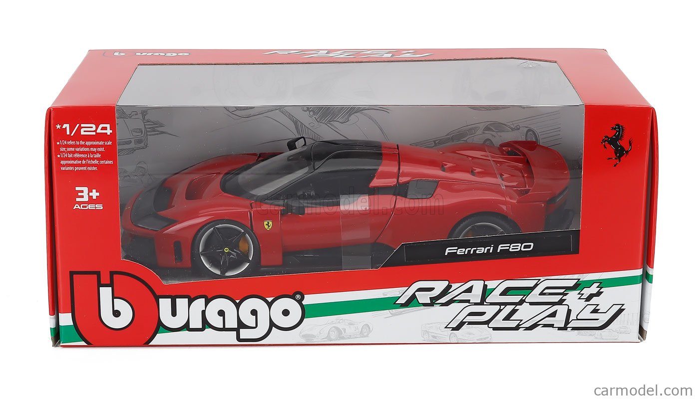 BURAGO 18-26034R Scale 1/24 | FERRARI F80 2024 ROSSO CORSA - RED