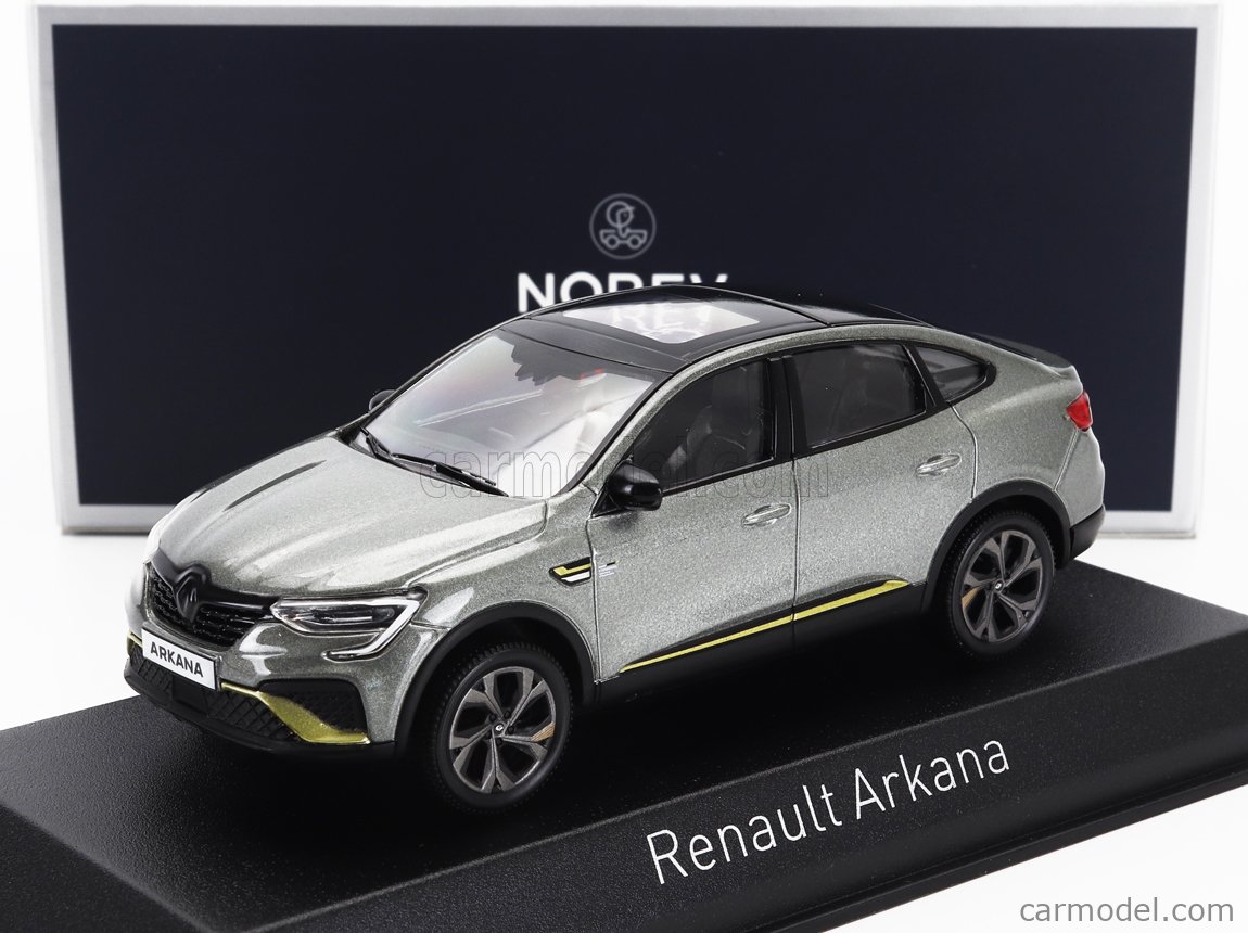 Renault Arkana 2021 Gris Clair - Norev 1/43 - Miniature Neuve (réf 517682)