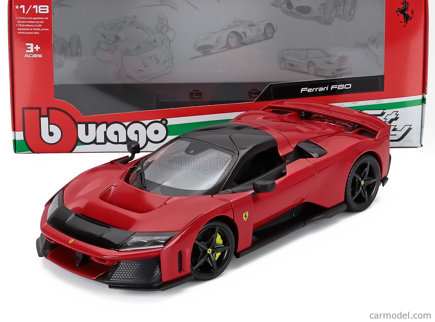 BURAGO 18-16022R Масштаб 1/18 | FERRARI F80 2024 ROSSO SCUDERIA