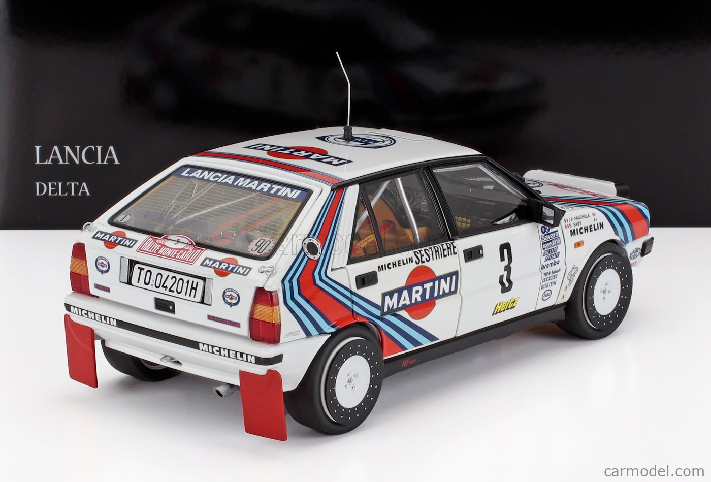 京商 KYOSHO LANCIA DELTA MARTINI スロットカー 1/18 Kyosho 1988 Lancia Delta HF 4WD 1988 Rallye Monte Carlo
