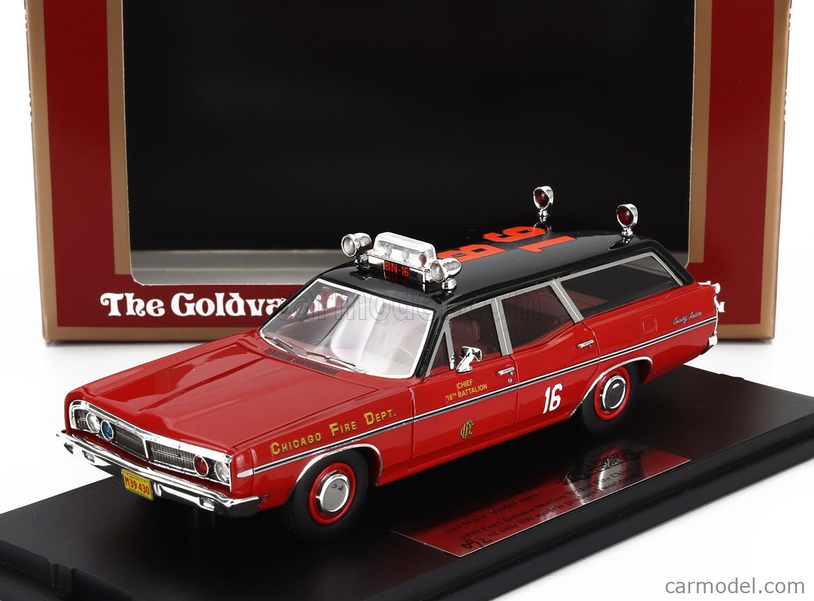 Goldvarg 1/43 Ford Galaxie Sw Pan American 1970, Bleu Ciel/blanc, Résine, édition Limitée