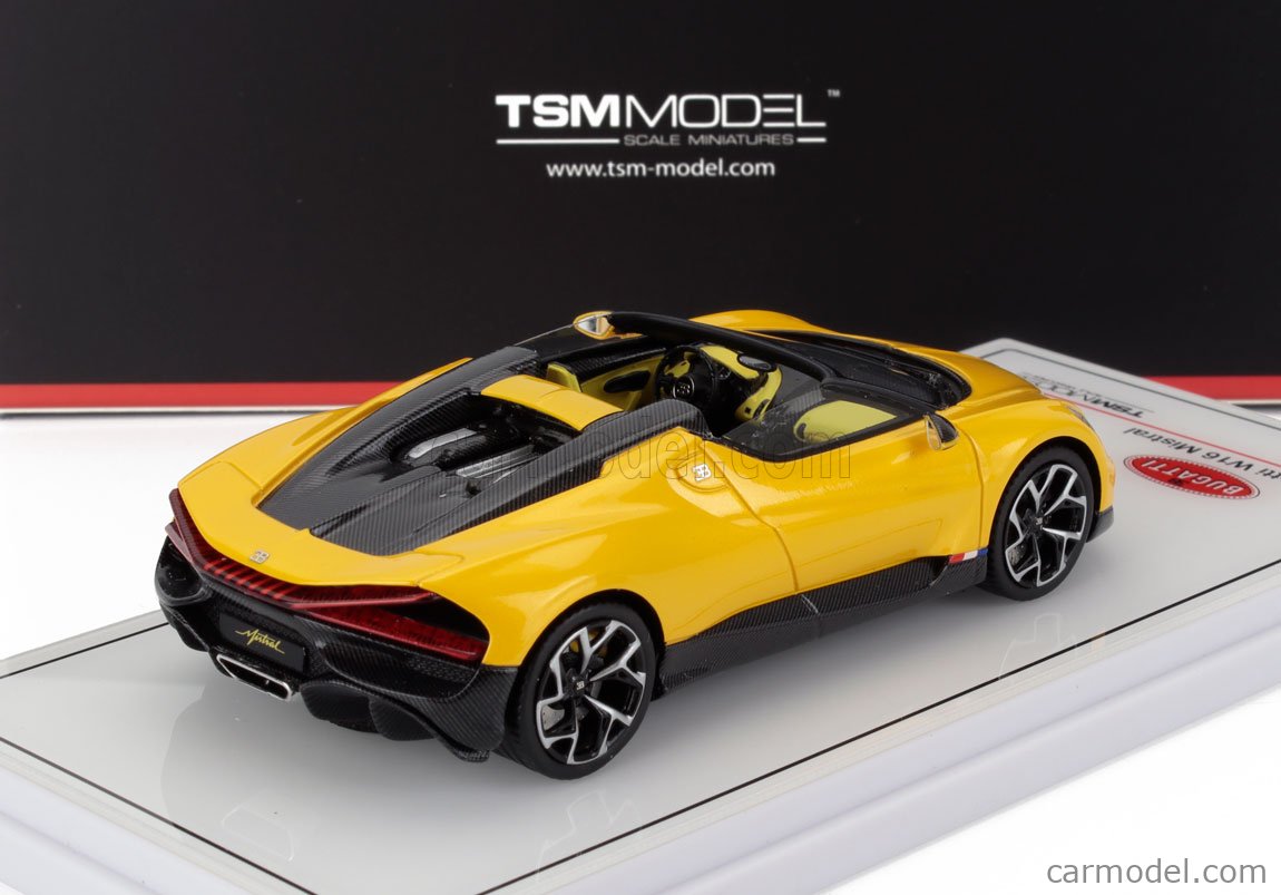 TRUESCALE TSM430822 Echelle 1/43 | BUGATTI W16 MISTRAL 2023 YELLOW