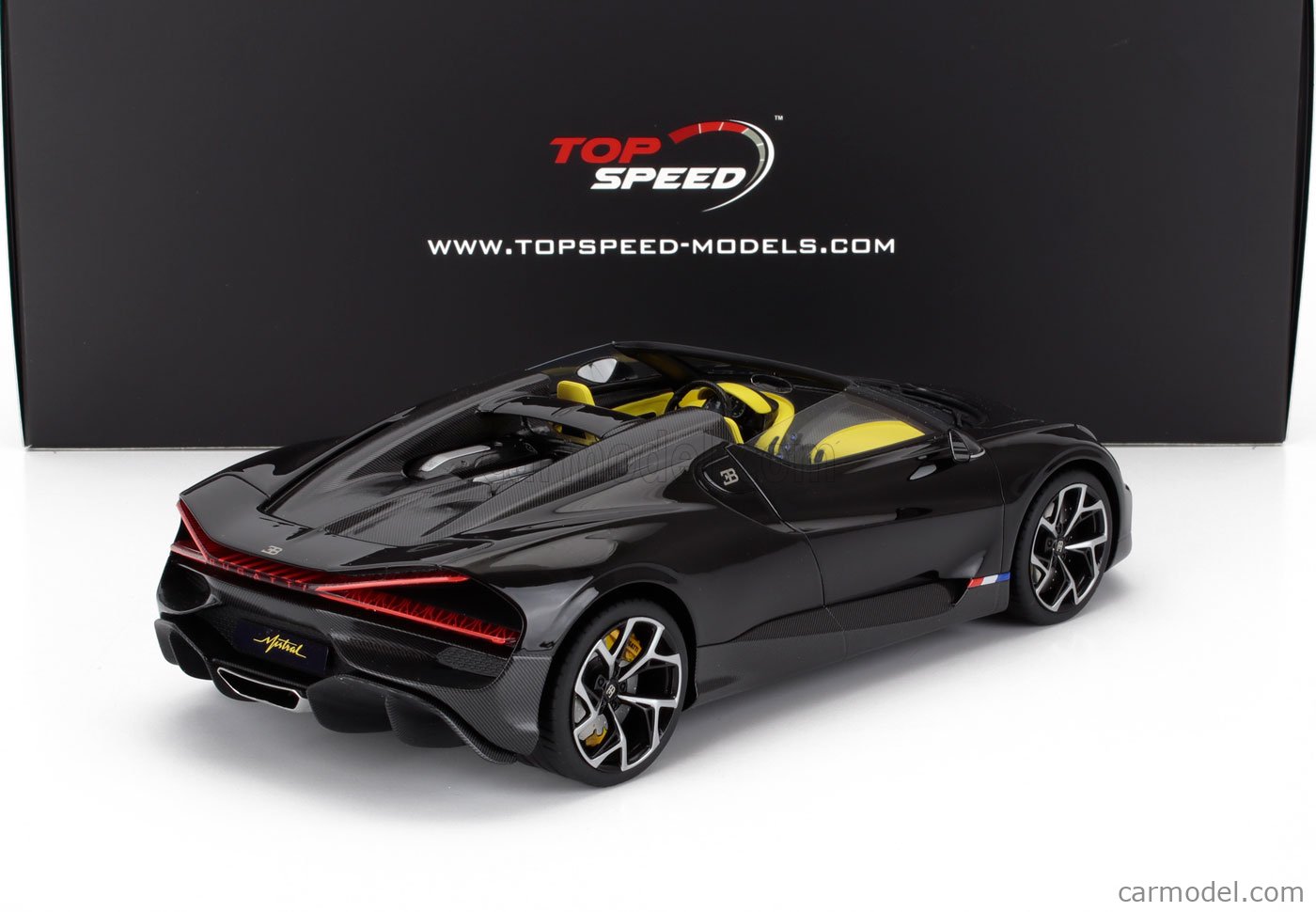 TRUESCALE TS0597 Scale 1/18 | BUGATTI W16 MISTRAL 2023 BLACK