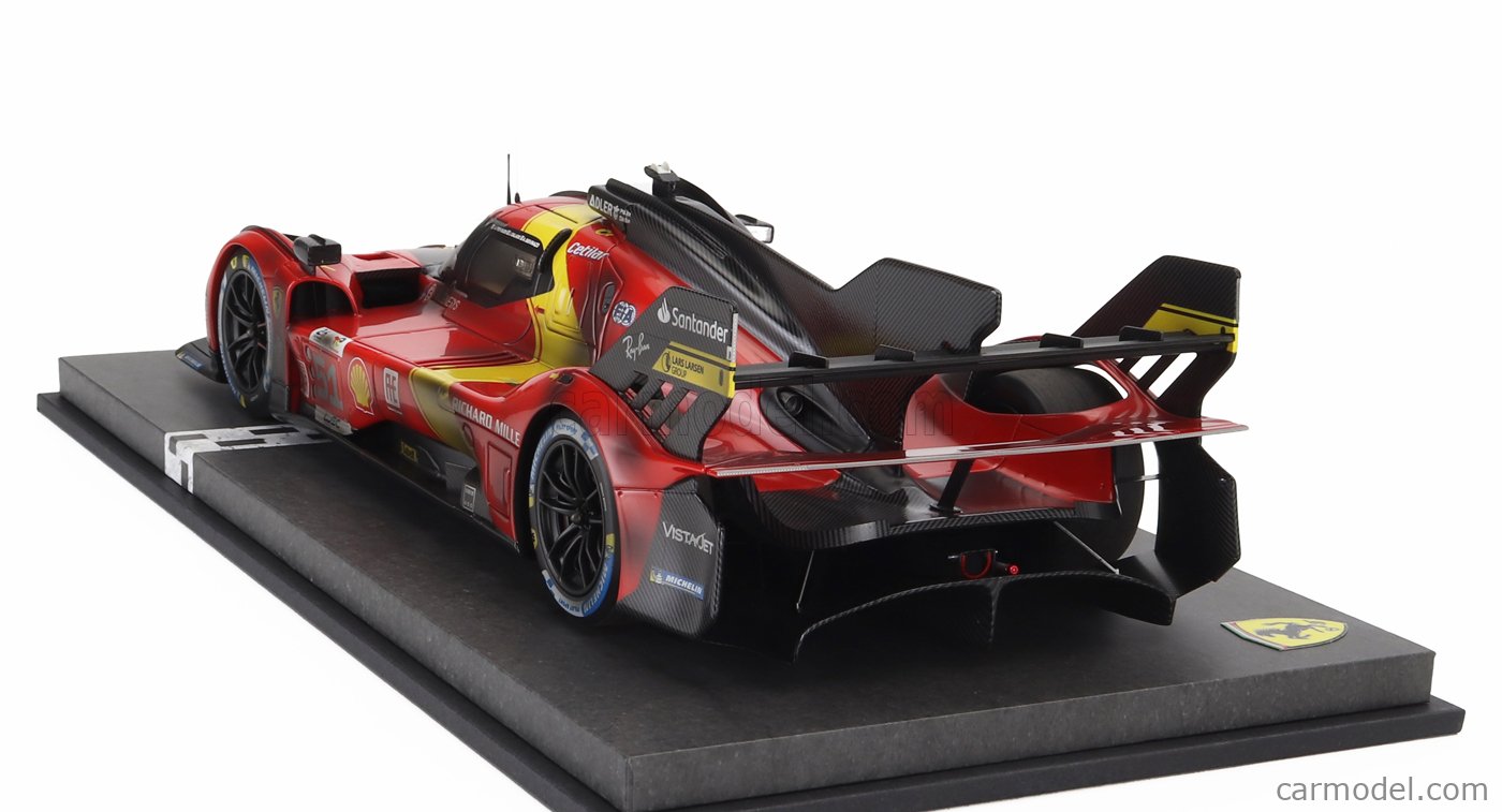 Miniature Ferrari 499P Hypercar – Vainqueur 24h Du Mans 2023 – BBR 1/18 – Édition Dirty – Neuve