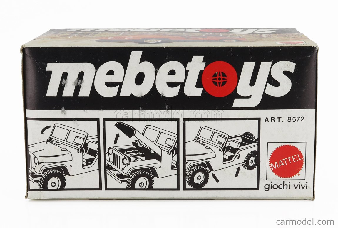 Jeep Willys CJ Mebetoys Mattel – 1/43, UN ONU, Blanc, Militaire, En Boîte