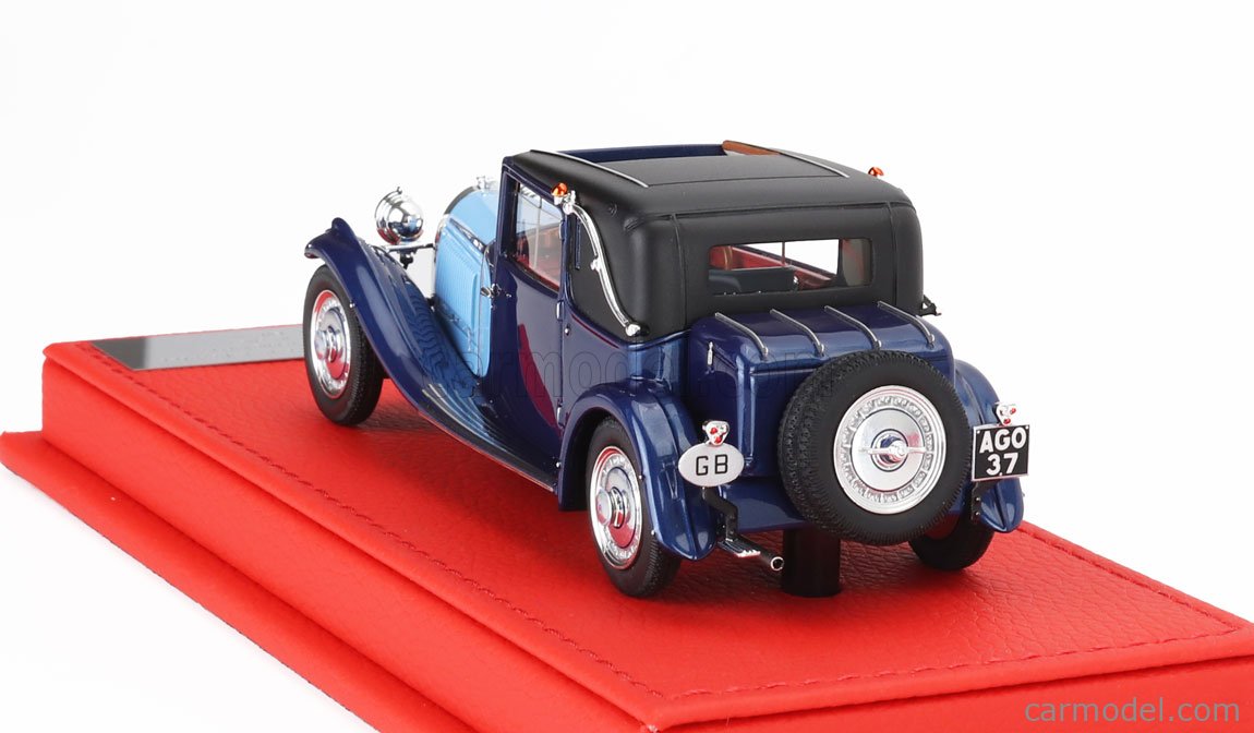 Western Models Bugatti T46 5.3L Roadster 1935 Bleue - Miniature Montée 1/43 (état Correct, Sans Boîte)