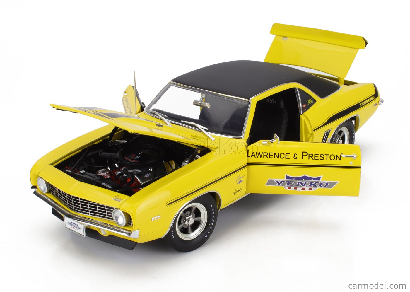 Modèle Réduit 1:18 ACME - Chevrolet Camaro Yenko Sc 1969 Jaune Et Noir - Neuf