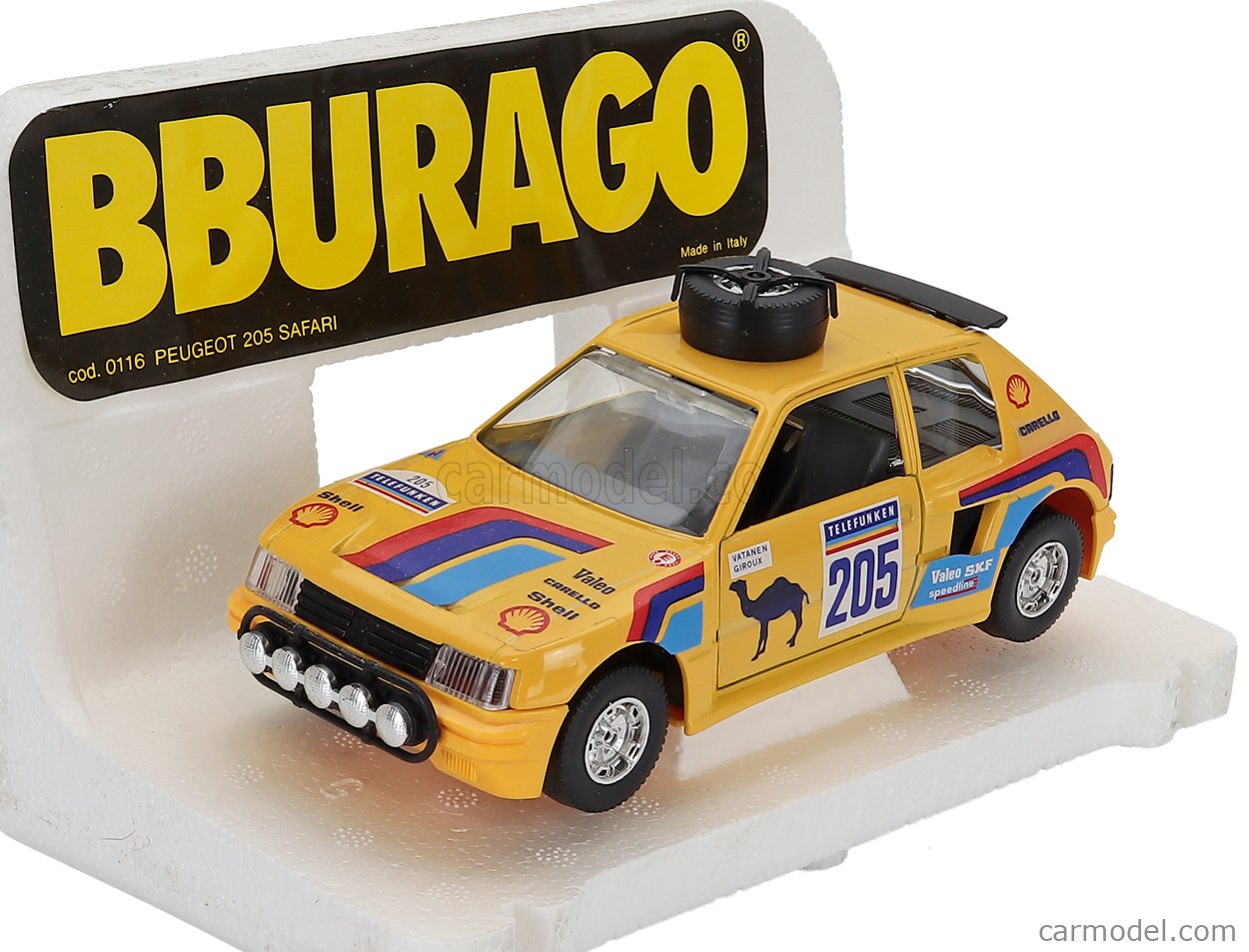 BURAGO 0116 Scale 1/24 | PEUGEOT 205 TURBO 16 N 205 WINNER RALLY