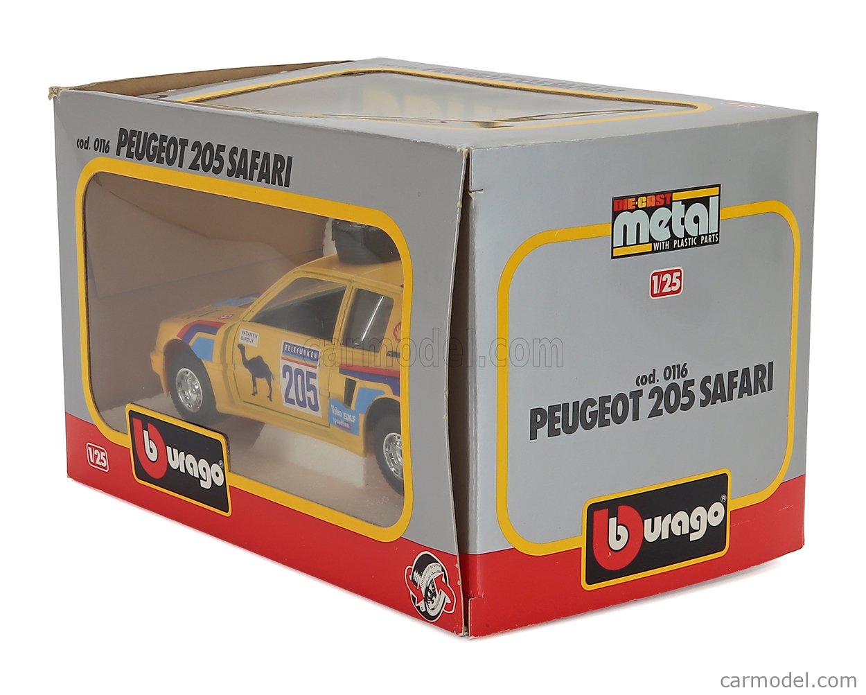 BURAGO 0116 Scale 1/24 | PEUGEOT 205 TURBO 16 N 205 WINNER RALLY