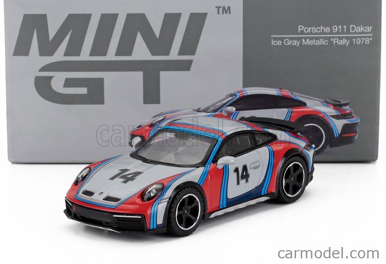 MINI-GT MGT00964-L Scale 1/64 | PORSCHE 911 992 DAKAR COUPE N 14