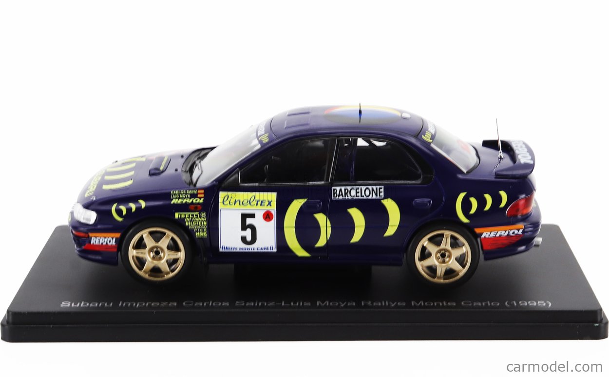Eaglemoss Subaru Impreza 555 Rally Monte-Carlo 1985 – échelle 1/43, Ixo, Socle, Vitrine, Collection Dès 14 Ans