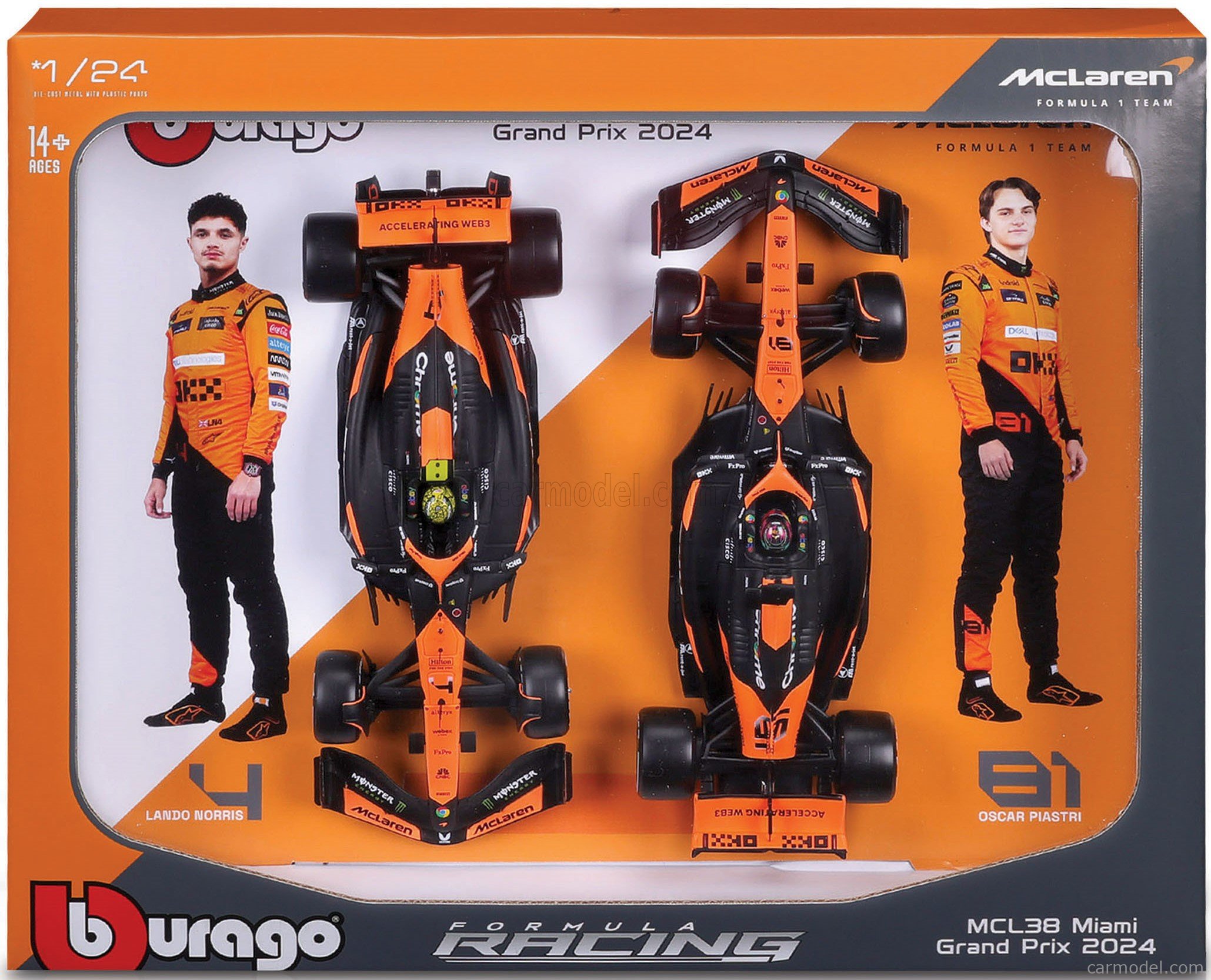 ブラーゴ f1 burago McLaren マクラーレン 2台セット BURAGO 18-28051-PACK2 Scale 1/24 | McLAREN SET F1 2X MCL38