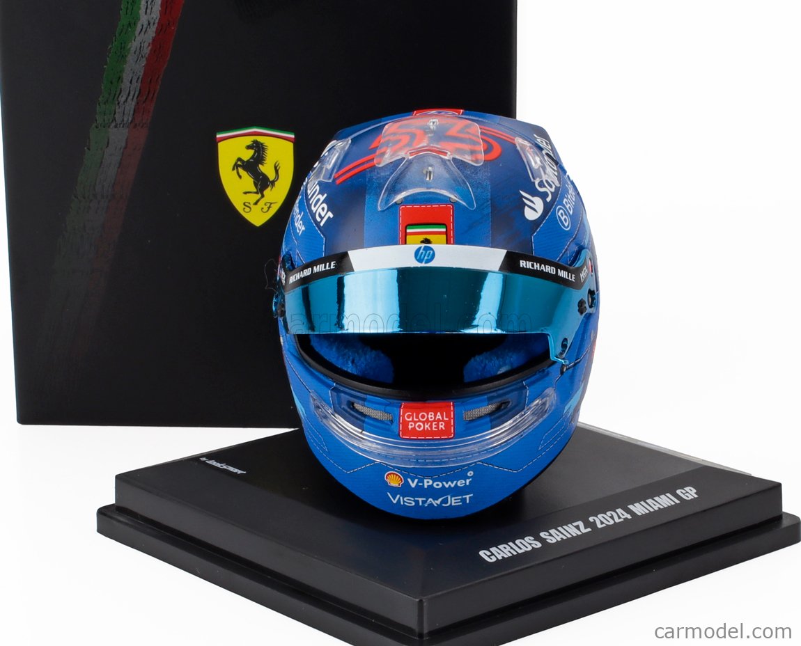 Casque Bell F1 1:5 Looksmart - Charles #16 Winner Italy GP 2024 - Neuf Sous étui