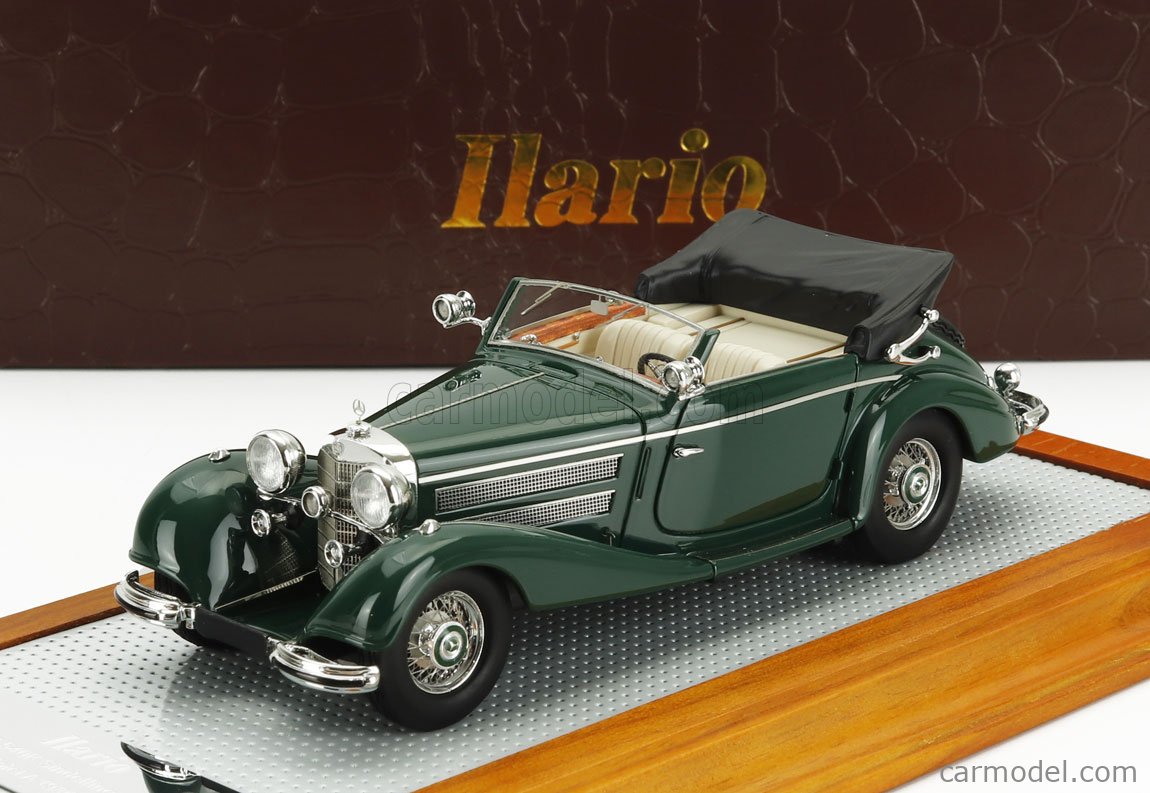 Miniature ILARIO IL146 – Mercedes Benz 540K Cabriolet 1938 – 1/43 Résine Argent