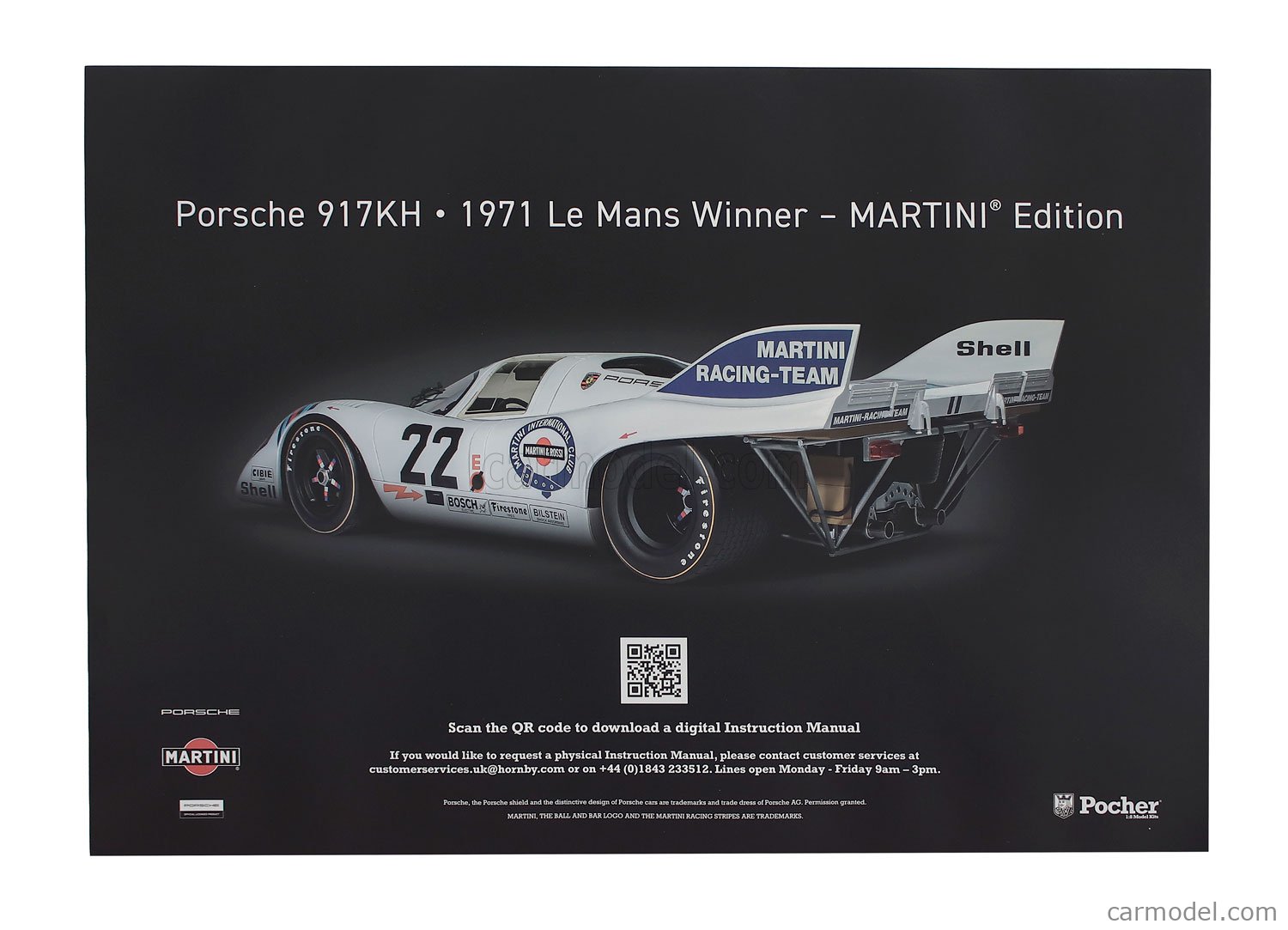 POCHER HK122F Масштаб 1/8 | PORSCHE 917K 4.9L TEAM MARTINI RACING N 22 ...