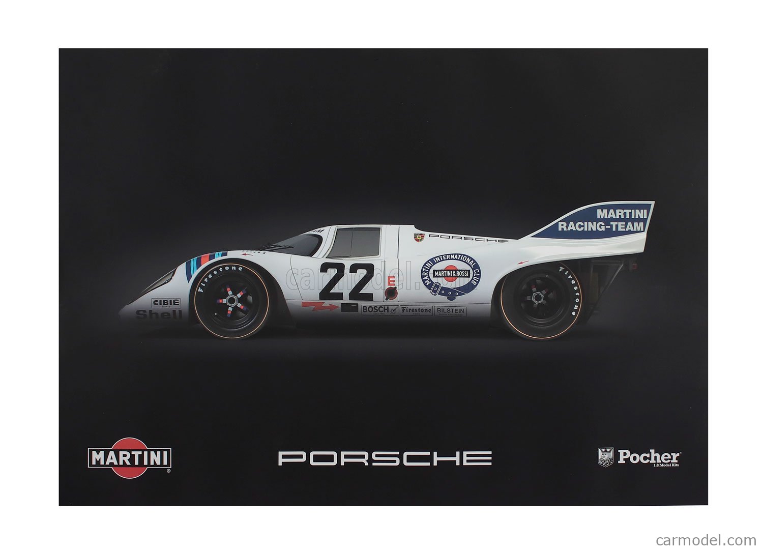 POCHER HK122F Масштаб 1/8 | PORSCHE 917K 4.9L TEAM MARTINI RACING N 22 ...