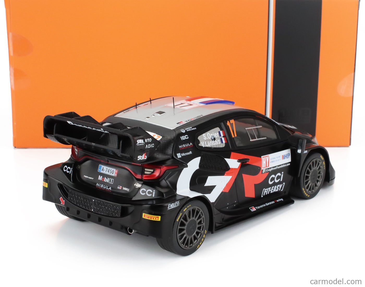 Modèle Réduit 1:18 IXO Toyota Yaris GR #17 - Vainqueur Rallye Finlande 2024 Ogier/Landais