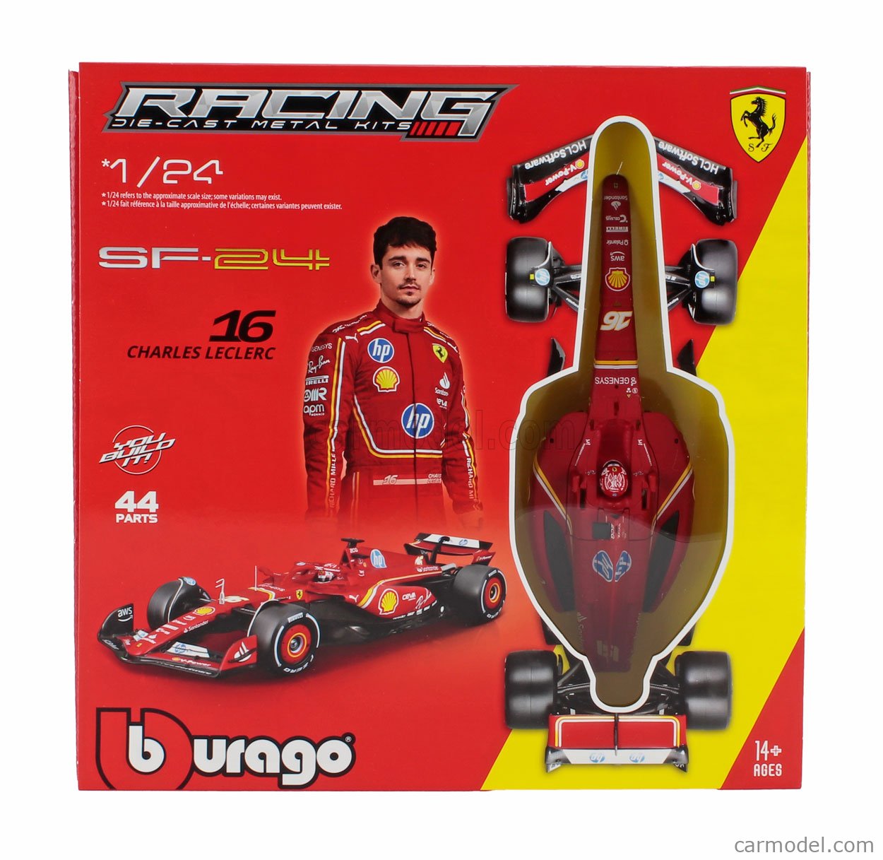 Miniature 1:18 Burago – Ferrari F1 SF-24 #16 Leclerc – Imola GP 2024 – Coffret Showcase