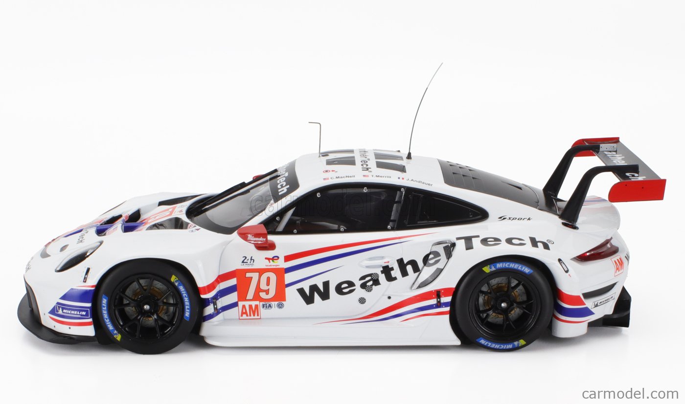 Miniature Porsche 911 991 RSR-19 4.2L #79 Le Mans 2022 Au 1/43 - Spark S8651 - Neuf