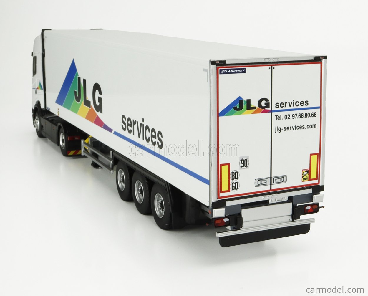 Camion ELIGOR 1/43 – SCANIA 500S 4x2 Avec Remorque Frigorifique JLG Services (neuf)