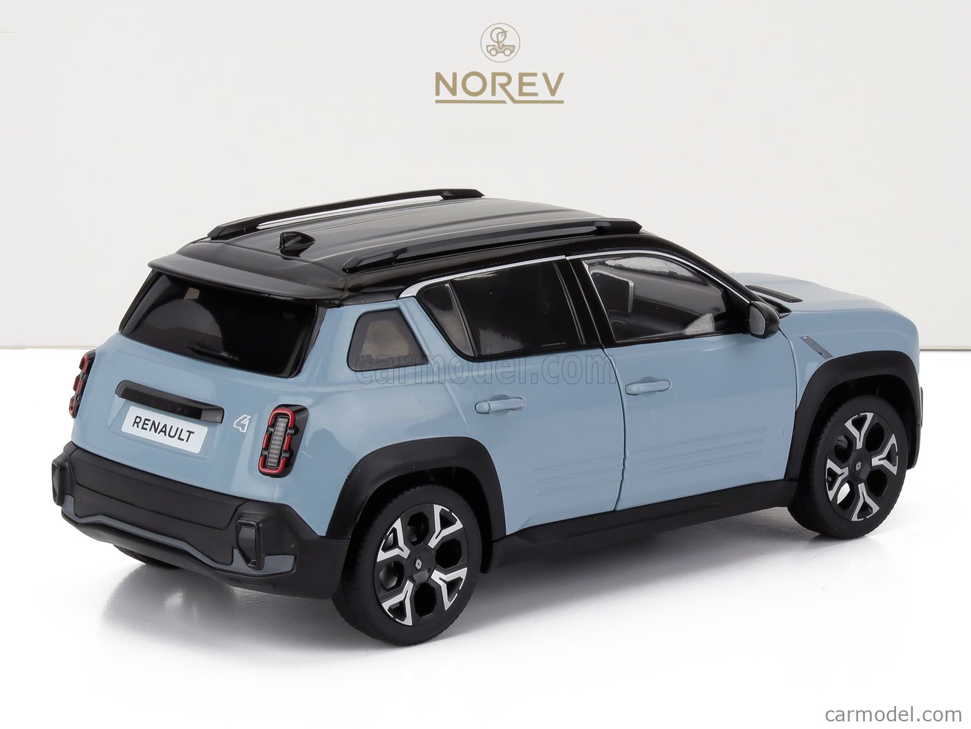 Recent R4 Car Model NOREV 185521 Scale 1/18 | RENAULT R4 E-TECH 100% 2025 LIGHT BLUE